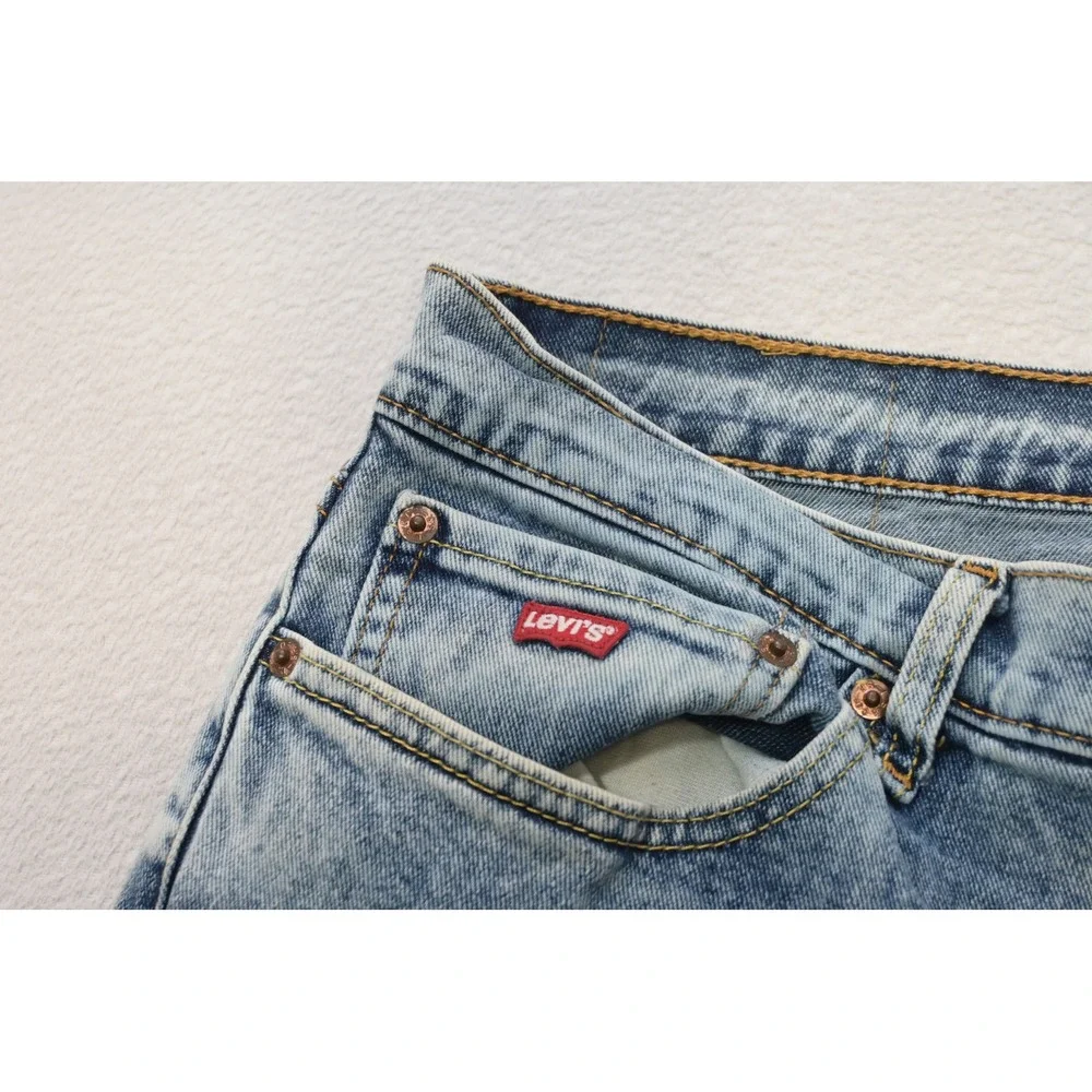 Levi's 511 Slim Jeans Mens 34x32 Light Blue Acid Wash Denim‎ Excellent